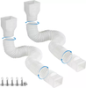 2pack Rain Gutter Downspout Extensions Flexible, Drain Downspout Extender, Down Spout Drain Extender, Gutter Connector Rainwater Drainage,Extendable from 21 to 68 Inches