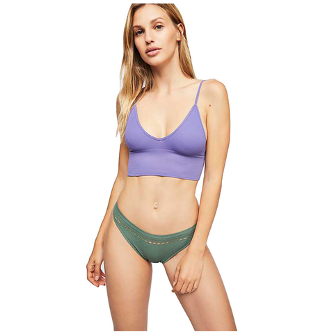 Cutwork Seamless Thong Ladies Underwear Bra And Panty Set