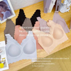 Custom women Rimless Full Cup Wave Edge Vest V Beauty Back Wireless Underwear Suit Ladies Bra Set