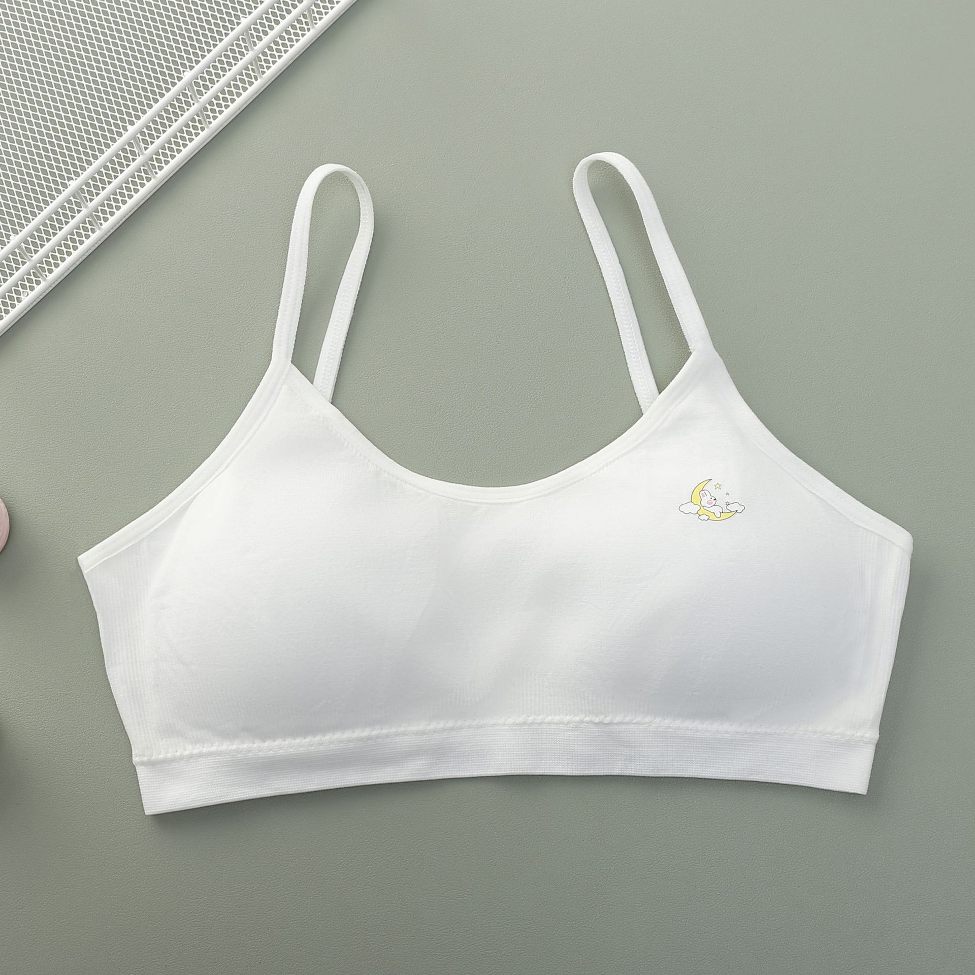 Teenage Girl Seamless Bralette Underwear Fixed Cup High School Student Bra