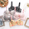 High Quality Push Up Bras One-Piece Underwear Women Flower Print Seamless Bra
