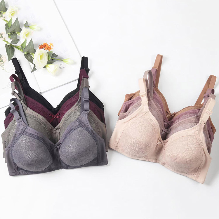Women Underwear Plus Size Push Up Underwire Gather Ladies Bra Sexy Lace Bra
