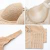 Women Padded Underwire Underwear Hide Side Plus Size Ladies Lace Bra