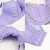 Plus Size 120D Sexy Ladies Embroidery Adjustment Underwear Lace Bra Women Gathered Bra