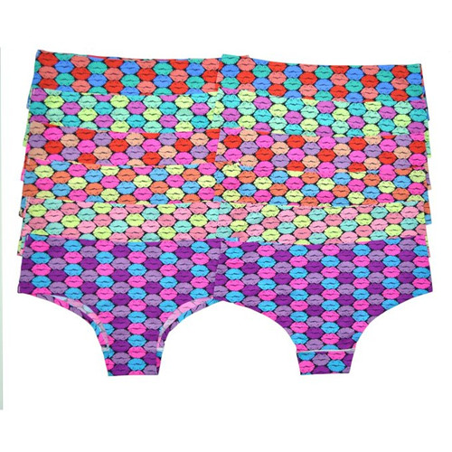 Lip Print Women Hipter Panty Sexy Ladies One Piece Hipster Brief 