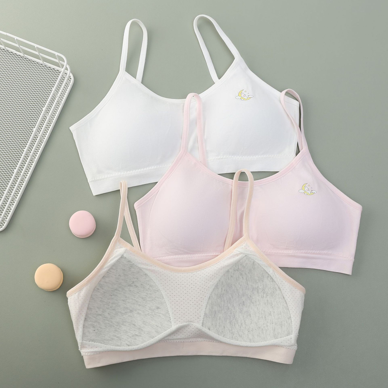 Teenage Girl Seamless Bralette Underwear Fixed Cup High School Student Bra