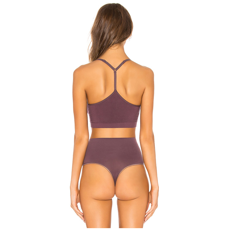  Lightweight Stretch Fabric Women Seamless Underwear Pantie Bra Set