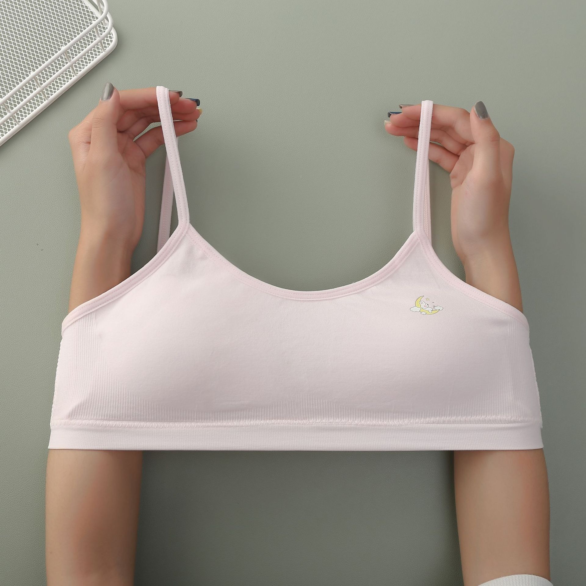 Teenage Girl Seamless Bralette Underwear Fixed Cup High School Student Bra