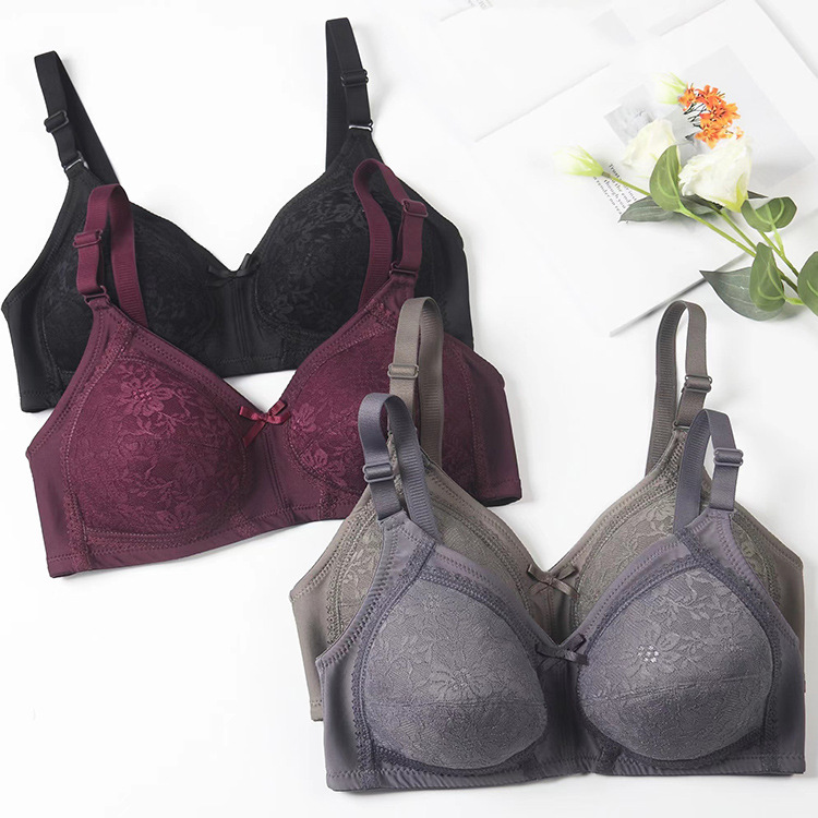 Women Underwear Plus Size Push Up Underwire Gather Ladies Bra Sexy Lace Bra